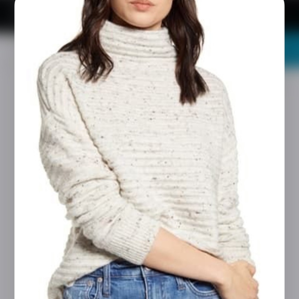 Madewell Cream Turtleneck Sweater
